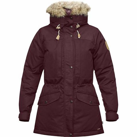 Fjallraven Women Singi Down Jacket Dark Red PH28116 Philippines